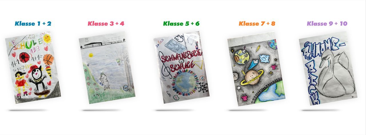 Übersicht der Cover Schuljahr 2025/26, jeweils für zwei Klassenstufen